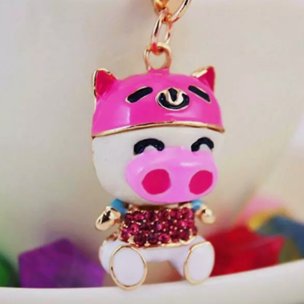 NWOT-Rhinestone, Pink Pig, Pendant/Necklace